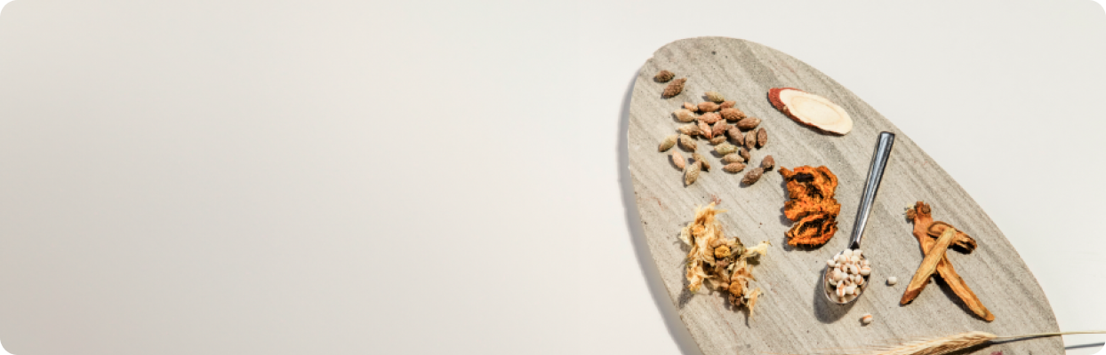 cutting board covered in all natural ingredients