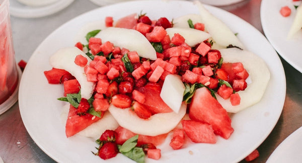 Melon, Jicama and Salsa Macha