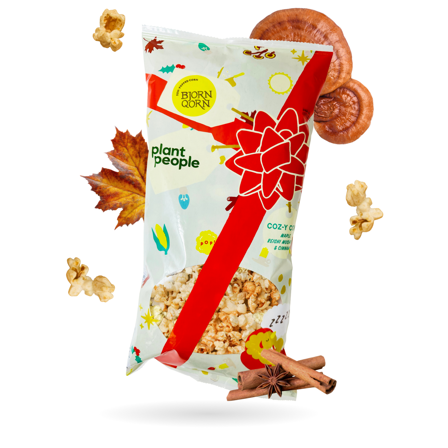 roi.noa.tai‎.‎˖٭ 様Antler Crown / Popcorn Coz-y Qorn: Reishi Mushroom Popcorn | Plant People x BjornQorn