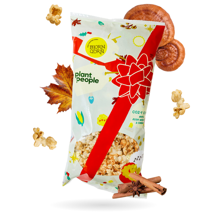 Coz-y Qorn: Reishi Mushroom Popcorn | Plant People x BjornQorn