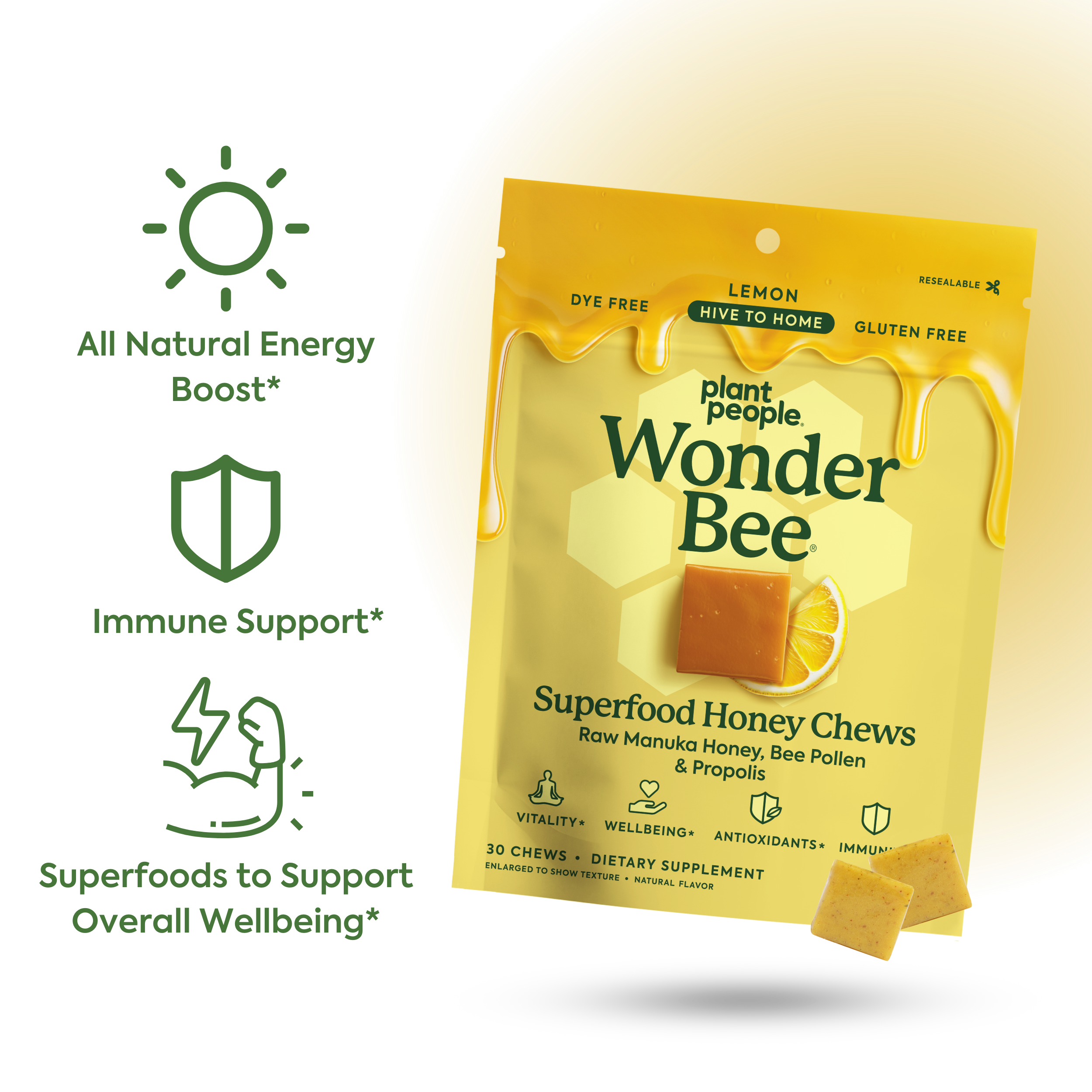 Wonder Bee - Superfood Honey Chews | Plant People