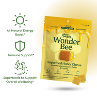 benefits of wonderbee chews, all natural energy boost, immune support, superfoods to support overall wellbeing