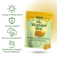 WonderBee Superfood and Greens Honey Chews Benefits: Energy and Vitality Boost, Immune Support, Get your Daily Greens, Superfoods to support overall wellbeing