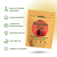 Standard strength, extra strength, WonderDay Benefits: healthy stress response, mood support, cognitive performance, immune health, gut health, energy and stamina*